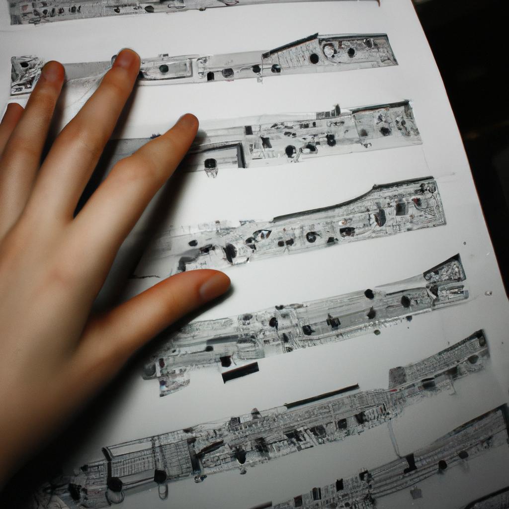 Person holding sheet music, studying